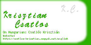 krisztian csatlos business card