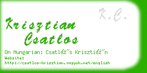 krisztian csatlos business card